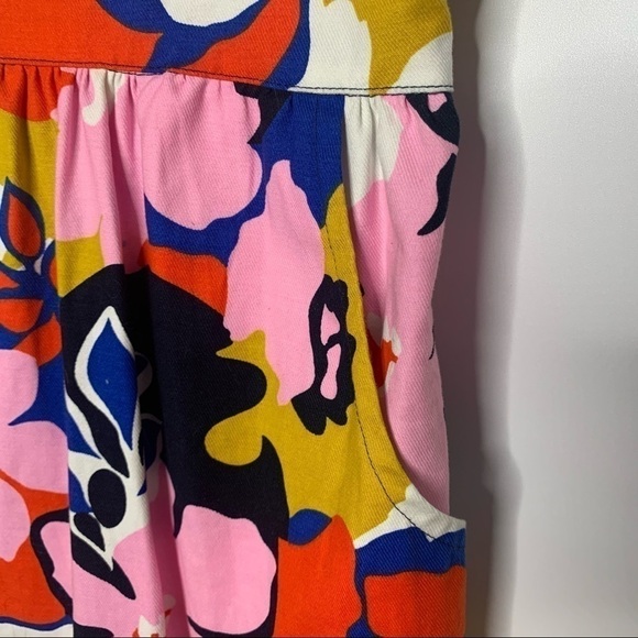 ANTHROPOLOGIE Whit Two Mod Dress Floral Print sleeveless Open Back shift Sz 0 - Picture 7 of 15